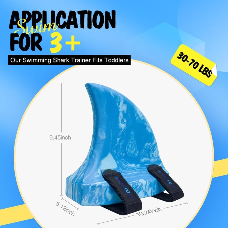 AQUARM Swimming Shark Fins, EVA Back Float Safety Swimming Trainer with Adjustable Belts, Swim Floaties for Sport Pool Lesson - Image 5